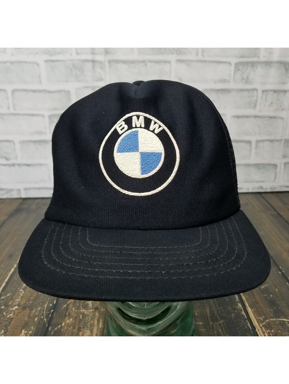 Vintage BMW Hat Cap Black Adjustable Strapback Made in USA Lifestyle Dad